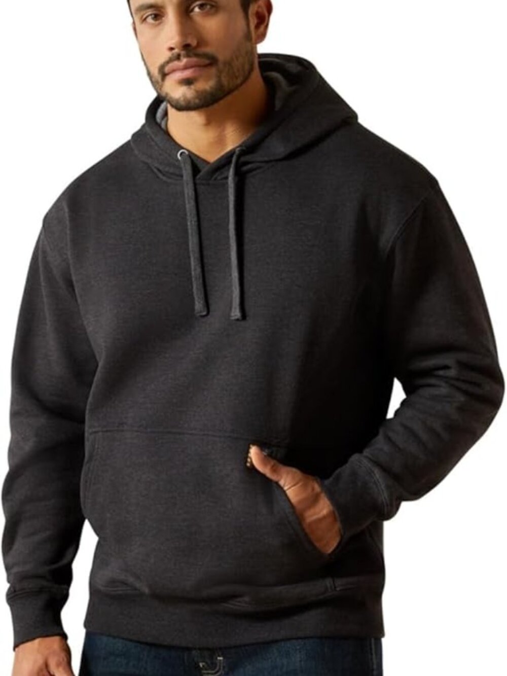 Ariat Men's Rebar Workman Charcoal Heather Bolt Hoodie | NWT